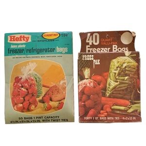 HEFTY & FREEZ PAK Vintage Freezer Bags